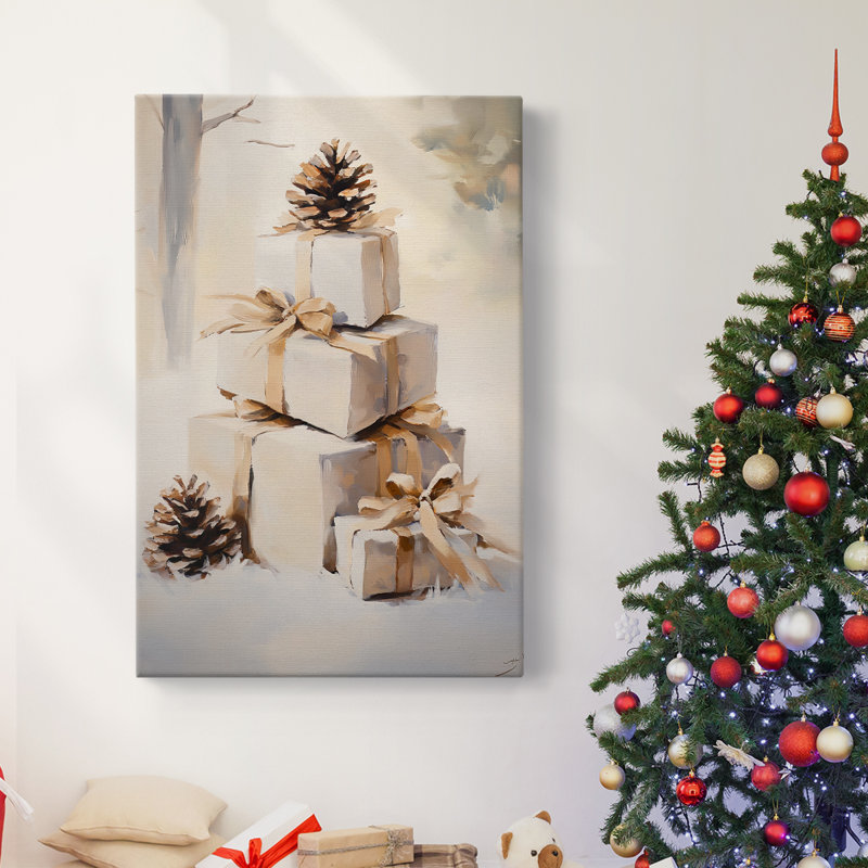 Art des Fêtes de Noël - Toile tendue avec châssis - Série 2-XCI, H 18 po x l 12 po