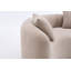 Canapé modulaire courbé en S en chenille: double profondeur (21,3 po et 26,8 po), beige, sans assemblage, compact pour les petits espaces-871238970