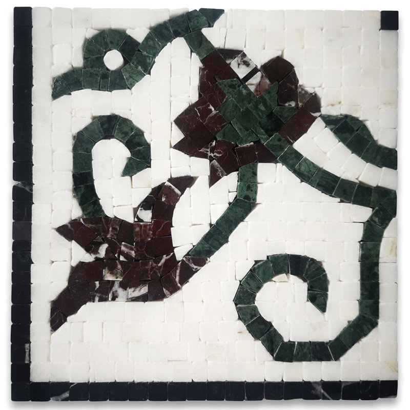 Carreau de mosaïque en marbre 8 po x 8 po