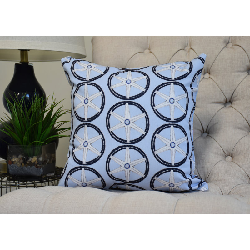 Housse et insert de coussin carré Nantucket, Bleu, 16 po x 1 po