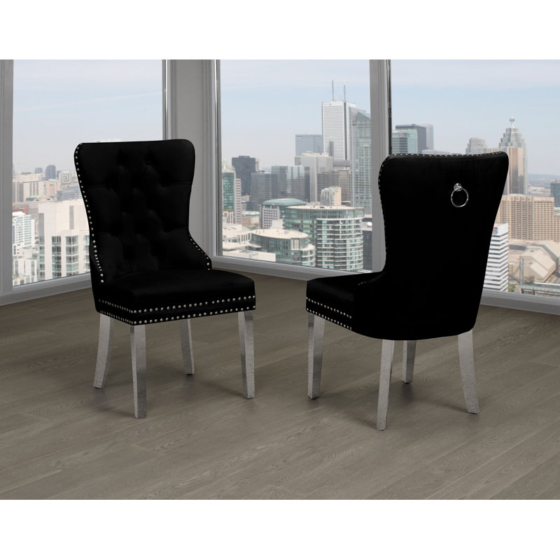 Chaise d'appoint Jaunna, Noir, noir, noir, noir