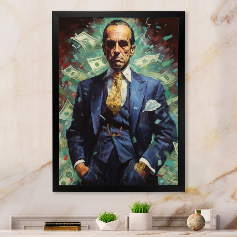 Iconic Pop Art I - reproduction sur toile, H 32 po x l 24 po x P 1 po, Cadre photo noir
