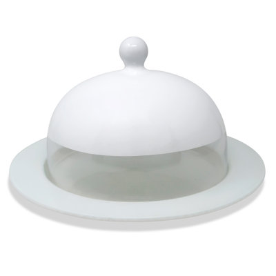 White and Glass Cake Dome