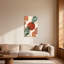 Motif abstrait de formes abstraites et de feuilles vertes