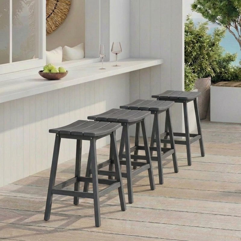 Tabouret de comptoir de cuisine Backless, Gris, 24"