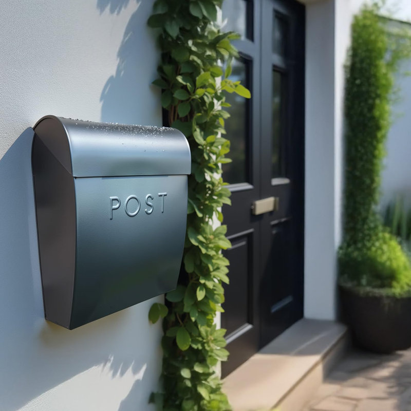 Sylvia Steel Wall Mounted Mailbox, Black