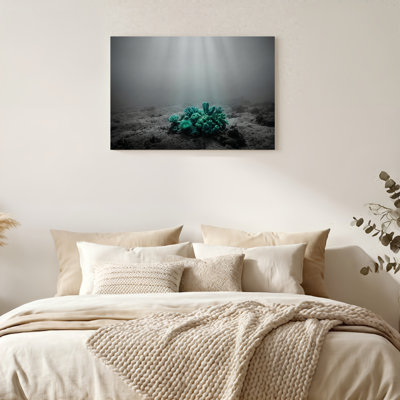Art mural en toile Gallery Wrap pour le salon, la chambre à coucher, le bureau ou le vestibule - décoration murale décorative avec corail sous-marin