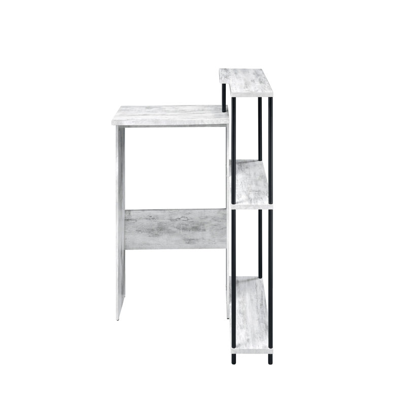 Levi Antique White & Black Finish Writing Desk, Black