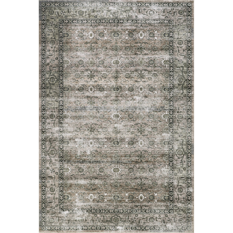 Vegas SplashGuard Medallion Machine Washable Area Rug