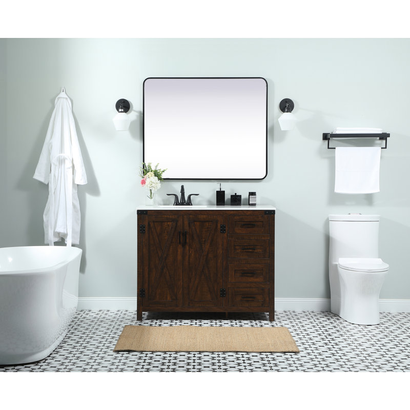 Ensemble de meuble-lavabo simple 42 po Slayton, Espresso