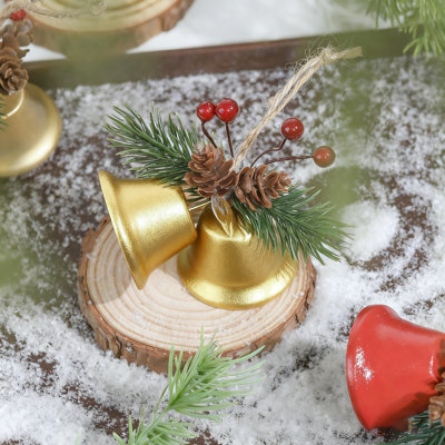 Christmas Tree Bell Ornaments, 20-Pack Gold Metal Bells With Double Opening, Rust-Proof Christmas Decorations For Xmas Tree Home Festival Decor