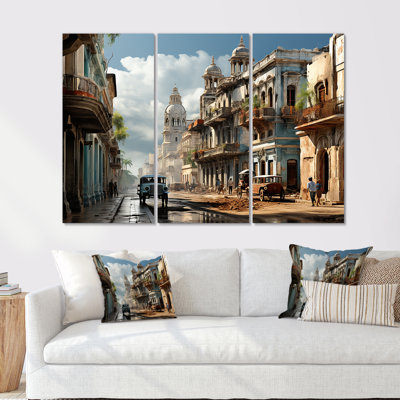 Cuban Colonail Architecture Heritage - Cuba Wall Art Living Room Set