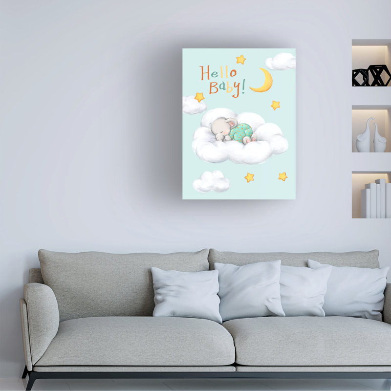 Art sur toile «Bachelor éléphant 2», H 14 po x l 19 po