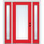 Porte d'entrée pré-suspendue en fibre de verre préfinie lisse-46030308-46030305-46030303