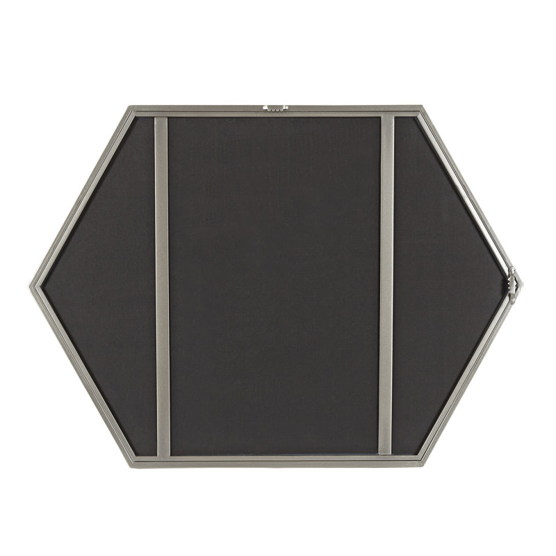 Breckler Metal Mirror, Silver, 31" x 22"