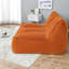 Canapés compressibles en velours côtelé orange, 135 x 99 x 66 cm, modernes et portatifs pour la maison-1481308223