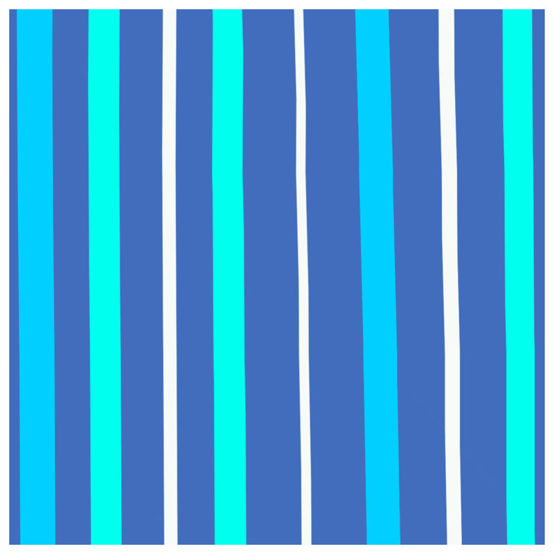 Coussins décoratifs bleus à rayures bleues, 16 x 16 pouces