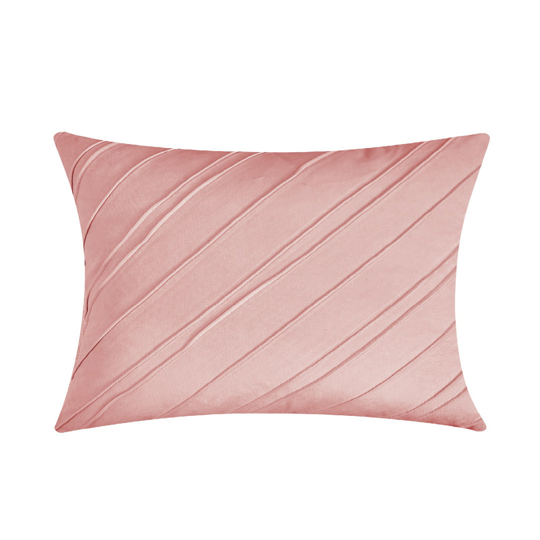 WARISI - Double Striped Vlevet Cushion Pillow Cover Throw Cushion Covers Rectangular Single Piece WARISI 
