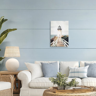 Aquarelle, sentier du phare sur toile, design par Sissi et Seb