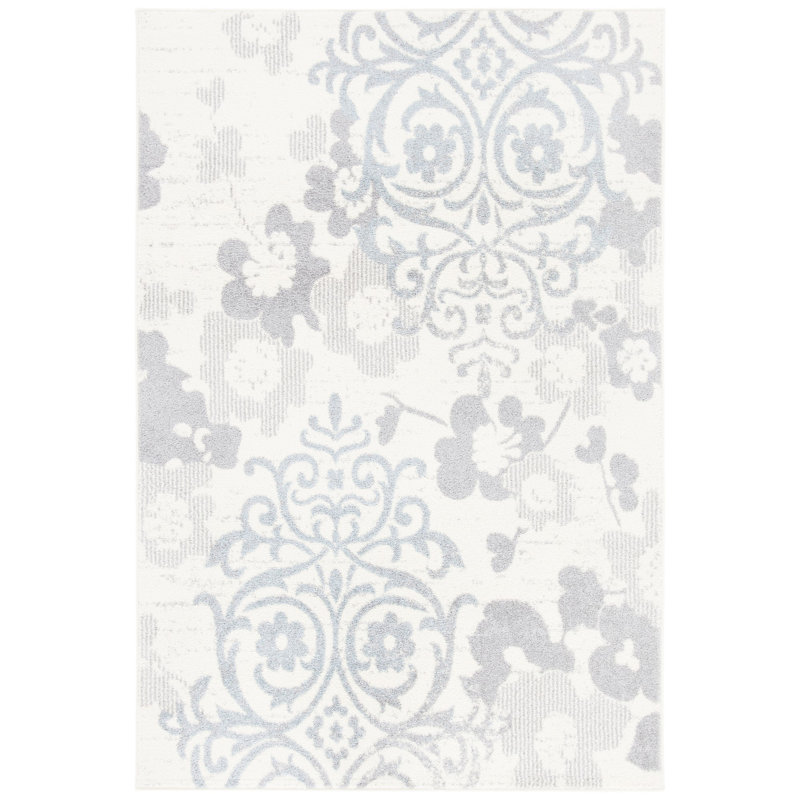 Samsel Performance Floral Rug, Rectangle 6' x 9'