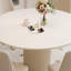 Table de salle à manger ronde de style crème et chaise-105343826