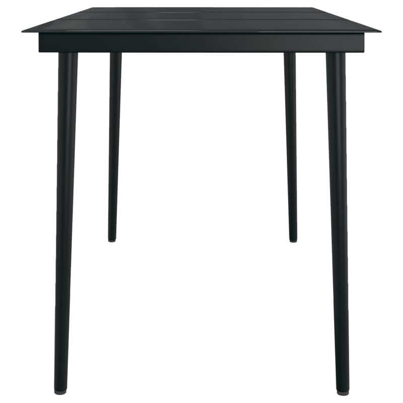 Laurenza Rectangular Metal Outdoor Dining Table , 140cm cm W 70cm cm D