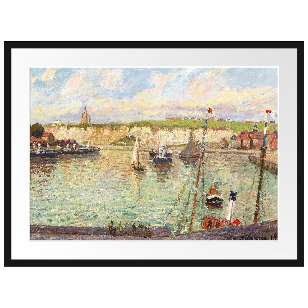 Gerahmter Kunstdruck L'avant-Port De Dieppe Après-Midi von Camille Pissarro