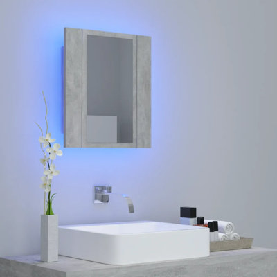 LED Bathroom Mirror Cabinet 40x12x45 cm Acrylic