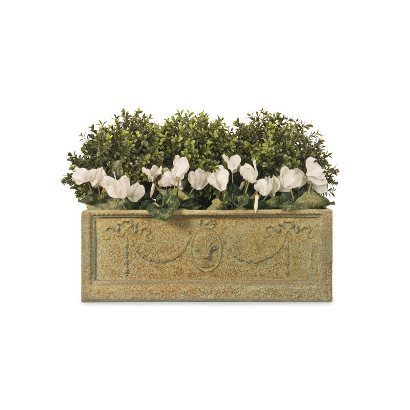 Pendle Fiberglass Planter Box, 21 cm H x 61 cm W x 27 cm D, Bronzage
