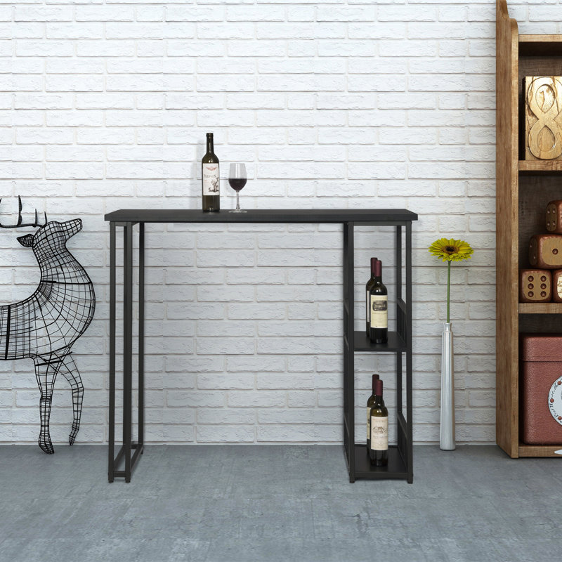 Dequisha Rectangular 120cm L Dining Table, Black