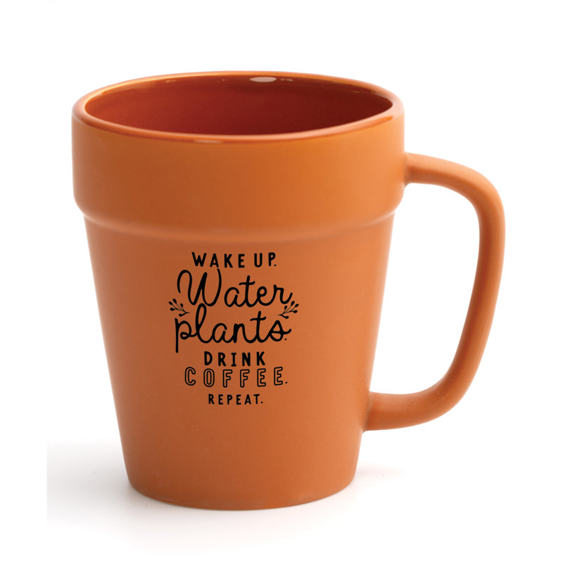 Wake Up. Grande tasse à fleurs à motif floral Water Plants, 14 oz