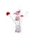 Aluminum 4 Red Roses 6 Petal Floral 2 Red/Silver Flower Bud On A 4 Squared Modern Hexagona Chrome Vase Table Lamp For Living Room, Nightstand Bedside Table Lamp For Bedroom, LED Lamp