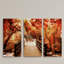 «Autumn Bridge», ensemble de 3 reproductions de photos sur toile-149379972