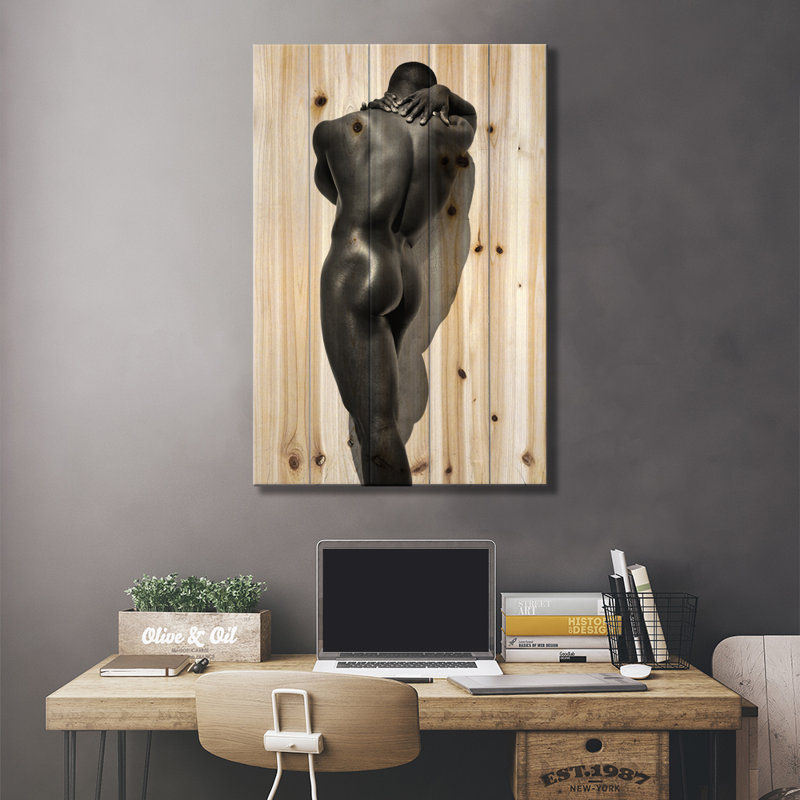 «Brandens Back» par Gregory Prescott, impression sur bois sans cadre, L 26 po x H 40 po