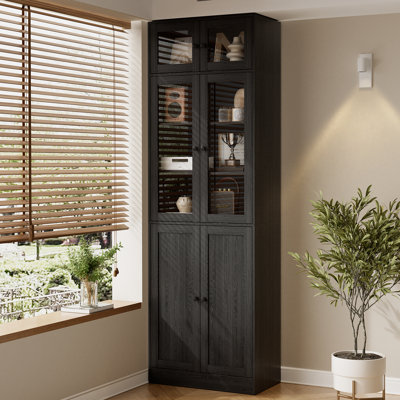 86.7'' H X 94.48'' W Book Cabinet Storage Bookcase Set