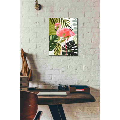 «Flamingo Forest I» par Victoria Borges, art mural sur toile