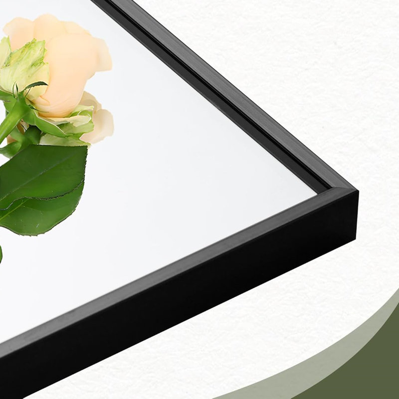 56×19 Inch Shatterproof Glass Full-Length Mirror, Aluminum Alloy Stand, Floor-Standing, Can Be Placed Upright Or Wall-Mounted, Suitable For Bedroom, Living Room, Dressing Room, Black,Rectangle