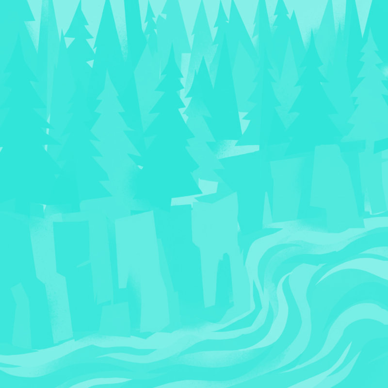 Couvertures Forest River, L 50 po x H 60 po, Medium Blue Medium Blue