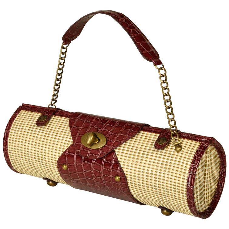 Patterned Wine Carrier and Purse