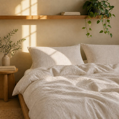 Ensemble de housse de couette en mousseline de coton