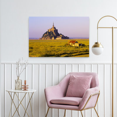 View Of Mont Saint Michel, Normandy, France Abstract Contemporary Landscape Nature Wall Art