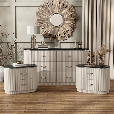 Oktay 3-Piece Nightstands And Dresser Set