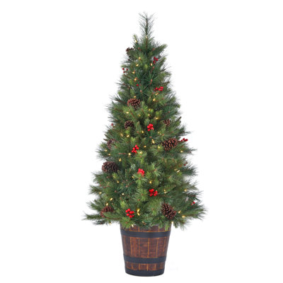 60' H Lighted Artificial Spruce Christmas Tree