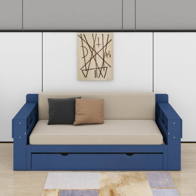 Queen Size Daybed With Desk,Drawers And Table