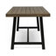 Table de salle à manger d'extérieur en bois d'acacia, gris / métal rustique-1162230032