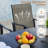 6-Person Outdoor Dining Set with 63"L Rectangular Dining Table and PVC-coated polyester Swivel Chairs-1645477604