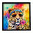Hippie Animal Leopard Framed Metal Print