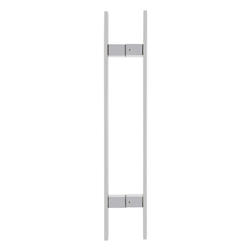 Poignée de porte à double face à tirer, poignée de porte en forme de H (1,57 (l)), 23.62", Chrome poli