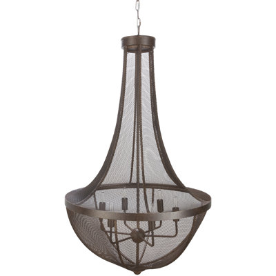 Lombard Bronze Transitional 6-Light Candle Style Chandelier