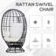 Furnary Swivel Powder Coated Steel Outdoor Lounge Chair